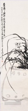  cangshuo Painting - Wu cangshuo orchis old China ink